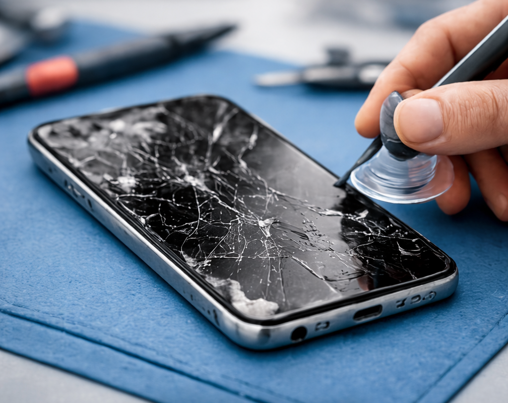 Cracked iPhone screen repair
